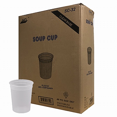 SC-8 Base 8OZ Plastic Soup Containers, 480/CS