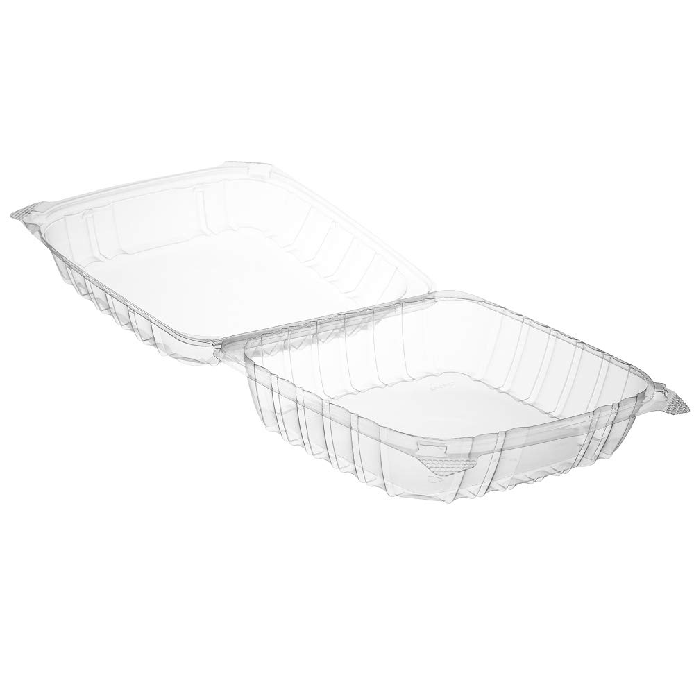 9x9 Clear Hinged-Lid Plastic Container (150/cs)